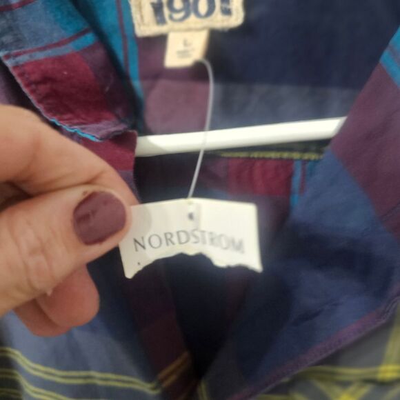 NWT 1901 Button Down Plaid Shirt Sz Large - Picture 4 of 5